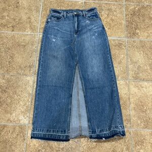Blu Pepper jean maxi skirt